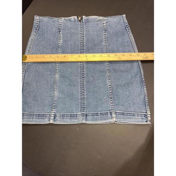 Free People Boho Preppy Business Casual Y2K Hippie Mini Skirt size 6 - Picture 4 of 15